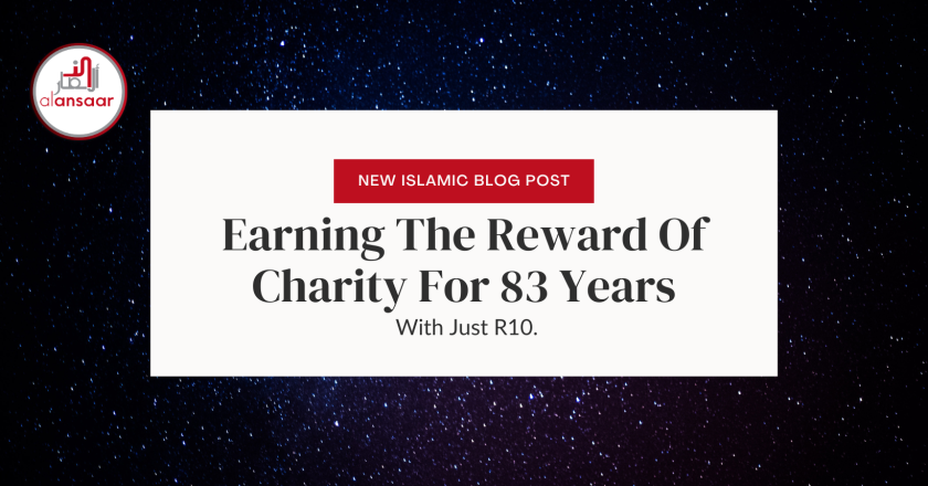 Earning the reward of charity for 83 years with just R10.